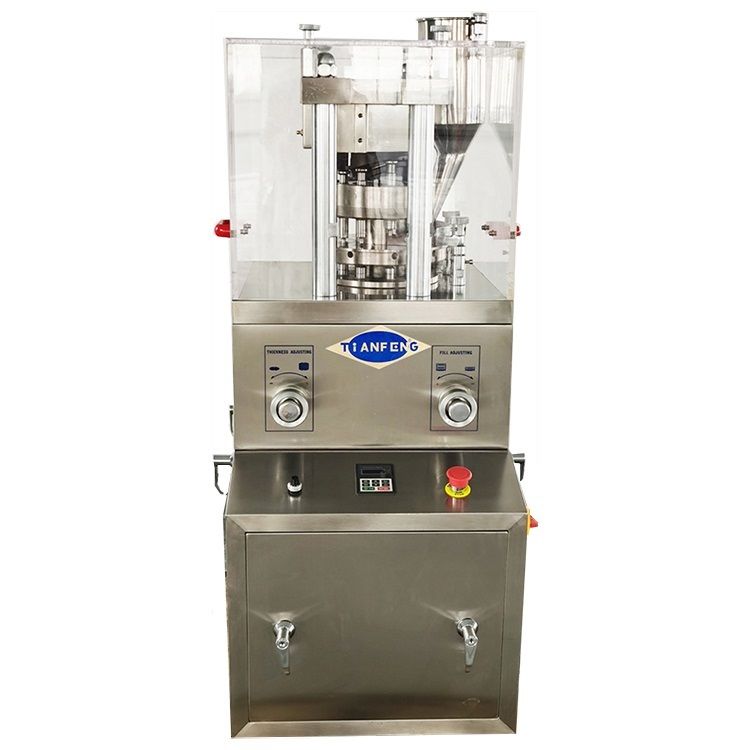 ความเร็วในการหมุนป้อมปืน 0-30 รอบต่อนาที เครื่องทำเม็ดยาการบูรสำหรับการผลิตยาเม็ด/แท็บเล็ต