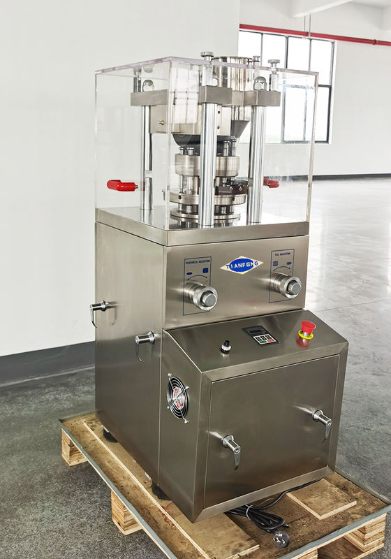 เครื่องอัดเม็ดยา เครื่องอัดเม็ดยาแบบเม็ด พร้อมเส้นผ่านศูนย์กลางสูงสุด 20 มม. และความเร็วการหมุนป้อมปืน 0-36 รอบต่อนาที